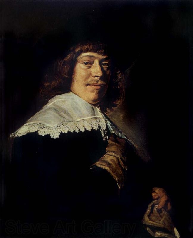 Frans Hals Portrait of a young man holding a glove Germany oil painting art